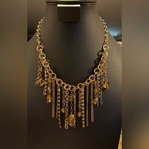 Gold Chain Necklace with Beads